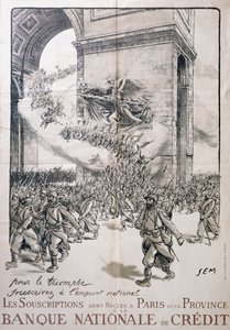 Plakat für den Nationalen Kredit, Banque Nationale de Credit, 1. Weltkrieg, 1914-18 von Sem 1863 1934 Sem 1863 1934